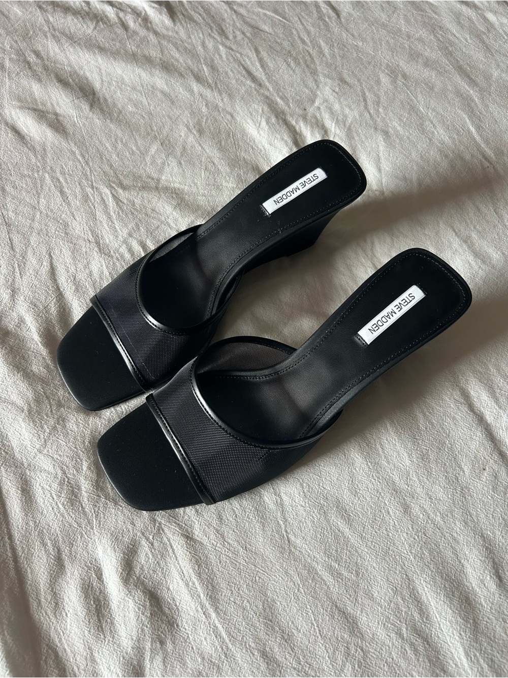 Steve Madden Seleste Sandal in Black Mesh